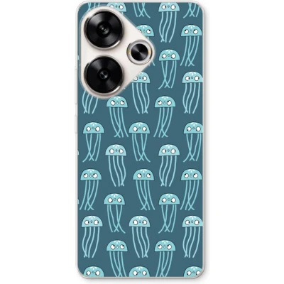 Afbeelding van Case Company® hoesje geschikt voor Xiaomi Poco F6 Kwallie Soft Cover Telefoonhoesje Bescherming aan alle Kanten en Schermrand