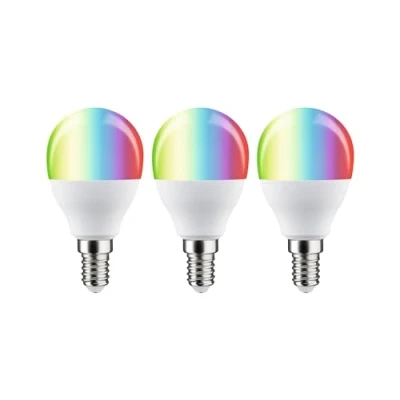 Afbeelding van Paulmann 29154 standaard 230 V Smart Home Zigbee LED kogellamp E14 3x470 lm 3x5 W RGBW+ dimbaar mat set