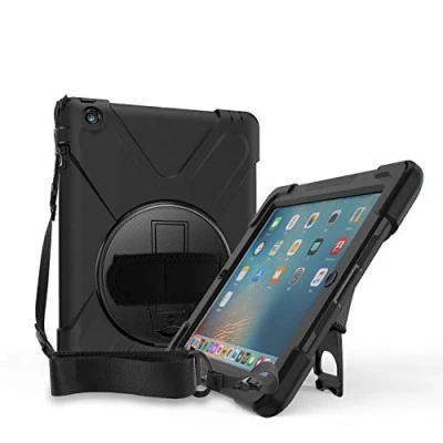 Afbeelding van ProCase Hoes voor iPad 2/3/4 (Oud model), Heavy Duty Shockproof Hoesje Beschermhoes Case Cover met Schouderriem en Draaibare Standaard Zwart