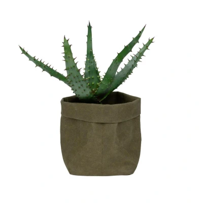 Afbeelding van QUVIO Plantenzak uitwasbaar 9x9x15cm Donker groen