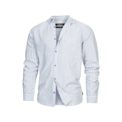 Afbeelding van Indicode Jeans Langarm Kepner Overhemd, Heren, Maat: Small, Moonlight