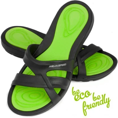 Afbeelding van Aqua Speed Panama Badslippers Dames Zwart / Lime Groen 42