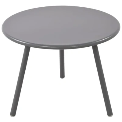 Afbeelding van CLP Minot Salontafel Rond Bijzettafel loungetafel Tuintafel voor buiten en binnen weer UV bestendig donkergrijs