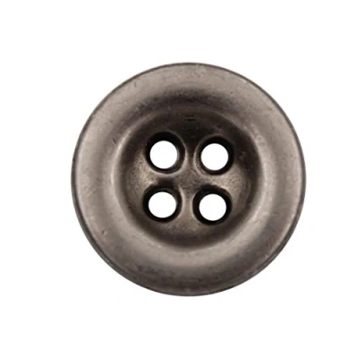 Afbeelding van 6 stuks zilver 4 gats knopen, broekknopen, jeansknopen, basic metalen rand licht verhoogd, made in Germany, 15mm of 18mm (18mm)