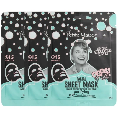 Afbeelding van Petite Maison Purifying Black Charcoal Facial Sheet Mask 25ml