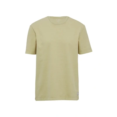 Afbeelding van QS Gewaschenes AUS Weichem Tshirt basic, Heren, Maat: Small, Helles olivgrün