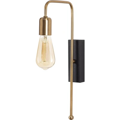 Afbeelding van Wandverlichting Wandlamp Goud Zwart Metaal Afmetingen 6x22x42cm Stijlvolle Luce Verlichting