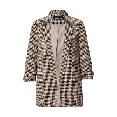 Afbeelding van Pieces Blazer Pcbosella 3/4 Printed Noos B 17126850 White Pepper/houndstoot Dames Maat XS