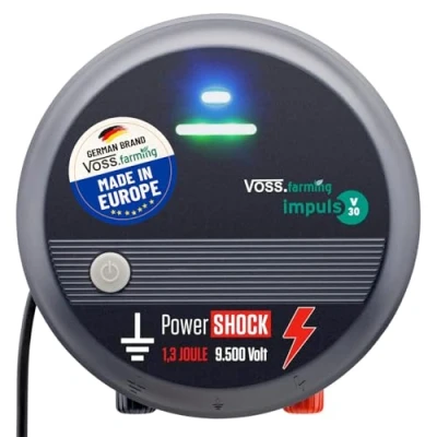 Afbeelding van VOSS.farming impuls V30 schrikdraadapparaat 230V netstroom, 9.500V weideklok met sterke voor schrikdraadomheiningen