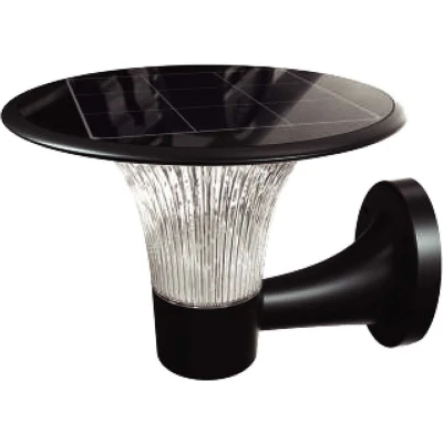 Afbeelding van V TAC VT 425 B Solarlampen Solar Wandlampen Sensor IP65 Zwart 15 Watt 1900 Lumen 6000K+4000K