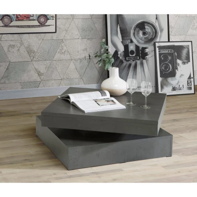 Afbeelding van FORTE Salontafel met functie, draaibaar tafelblad, breedte ca. 78x78 cm