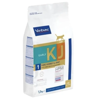 Afbeelding van 3kg Virbac Veterinary HPM Cat KJ1 Early Kidney &amp; Joint Support droogvoer voor katten