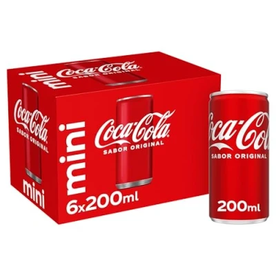Afbeelding van Coca cola Originele smaak, limonade, verpakking van 6, 200 ml
