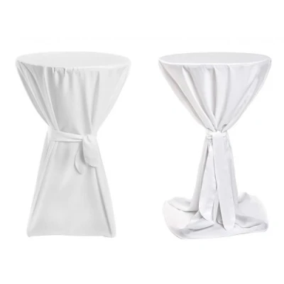 Afbeelding van TexDeko Statafelhoezen Premium voor bistrotafel Tafelbekleding Ø 80cm Kleur: crème