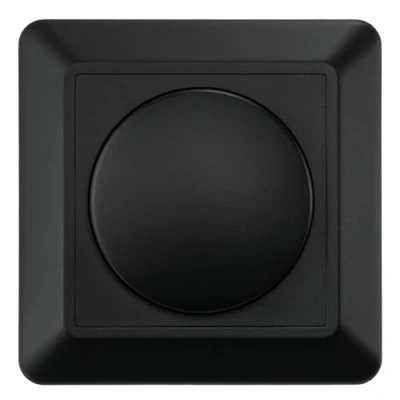 Afbeelding van Ledvion LED Dimmer Afdekplaat Zwart, Incl.Knop