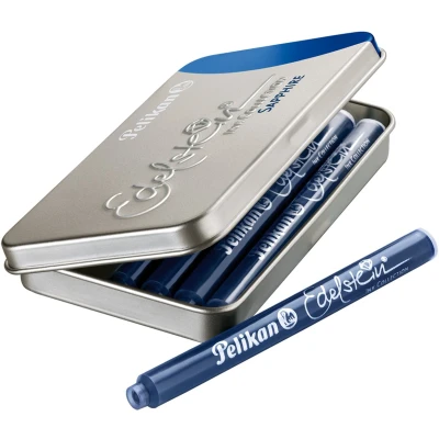 Afbeelding van Pelikan Vulpenvullingen GTP/6 Edelstein Sapphire Gratis graveren