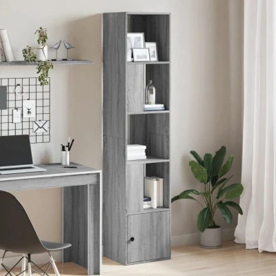 Afbeelding van Boekenkast 40x36x189 cm bewerkt hout grijs sonoma eikenkleurig