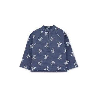 Afbeelding van Sterntaler Zwemshirt met lange mouwen palmbomen blauw
