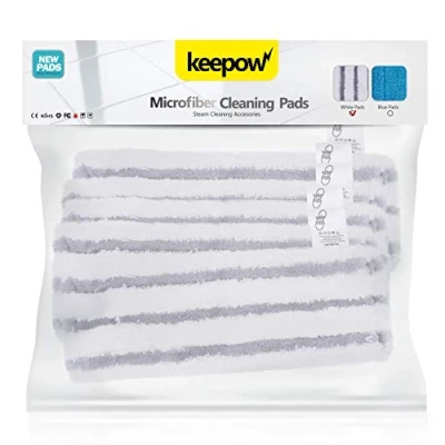 Afbeelding van KEEPOW Microvezeldoekenset, 5 stuks, compatibel met Kärcher stoomreiniger accessoires, EasyFix SC 2, 3, 4, vloerzuigmond, bijgewerkte versie, grijze vloerdoeken