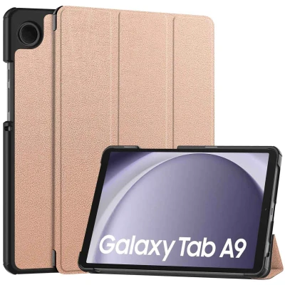 Afbeelding van Samsung Galaxy Tab A9 Hoes: iMoshion Trifold Bookcase Rose Dorée Kunstleder Tablet Hoezen