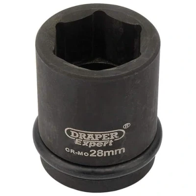 Afbeelding van Draper 93241 3/4&quot; Square Drive Expert Hi Torq 6 punts slagaansluiting, 28 mm maat, blauw