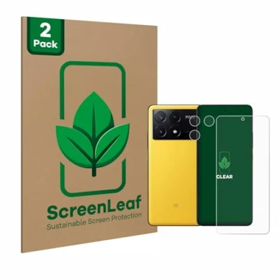 Afbeelding van ScreenLeaf Screenprotector voor Xiaomi Poco X6 Pro (Voor+Camera) Duurzame schermbescherming Folie Beschermfolie transparant (2 Stuks)