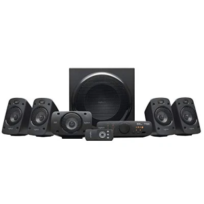 Afbeelding van Logitech Z906 5.1 Surround Sound Speaker System, THX, Dolby &amp; DTS Certified, 1000 Watt Peak Power, Multi Device, Meerdere audio ingangen, UK Plug, PC/PS4/Xbox/muziekspeler/TV/Smartphone/Tablet