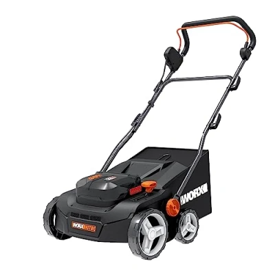 Afbeelding van WORX Nitro WG855E.9 Verticuteermachine met accu, tot 400 ㎡, werkbreedte 36 cm, borstelloze motor, 4 standen hoogteverstelling, incl. 40 liter graszak, zonder accu en oplader