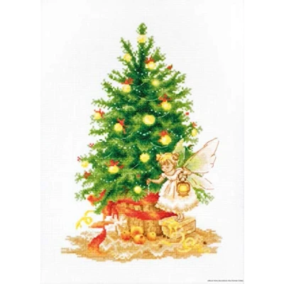 Afbeelding van Luca S B1117 Kerstfee kruissteekset, katoen, meerkleurig, 19x28,5cm