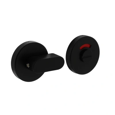 Afbeelding van WC slot comfortknop rond verdekt RVS mat zwart