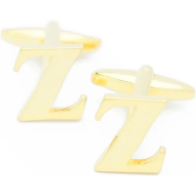 Afbeelding van Manchetknopen Letters Initialen Letter Z Goudkleurig