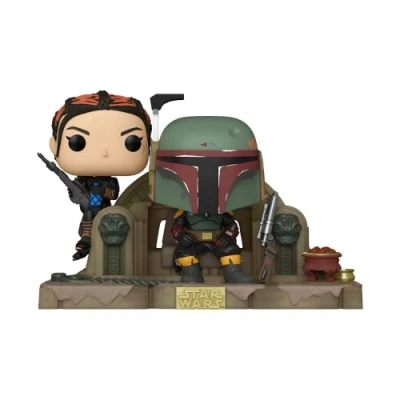 Afbeelding van Star Wars the Mandalorian Funko Pop Vinyl: Boba Fett and Fennec Shand on Throne