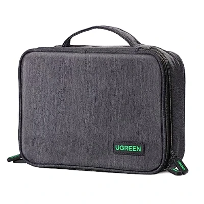 Afbeelding van UGREEN Elektronicatas Reisorganisator Kabeltas Universele Reiskabel Organisator Elektronica Accessoires Tas 3 laags Grote voor Kabel, Oplader, Powerbank, Tablet.