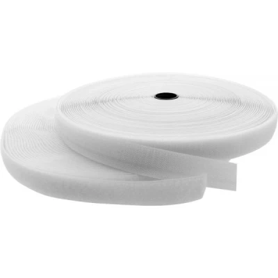 Afbeelding van Klittenband rol 2 delig 25mm / wit (25 meter) InLine