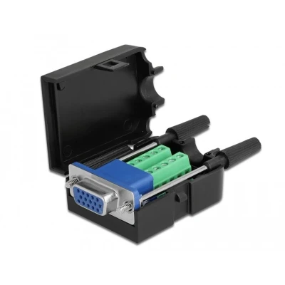 Afbeelding van Delock Adapter VGA 15 Pin Vrouwelijk naar Aansluitblok 10 met Beh