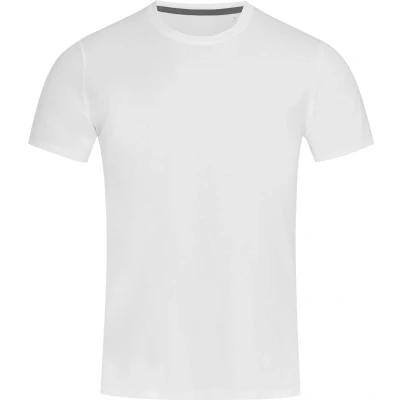 Afbeelding van Stedman Clive Crew Neck Wit rondgewoven katoen Small Heren