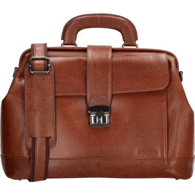Afbeelding van Genicci Laptoptassen Amsterdam cognac