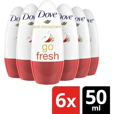 Afbeelding van 6x DOVE Deodorant &quot;Go Fresh Apple &amp; White Tea&quot; Roll on 50 ml