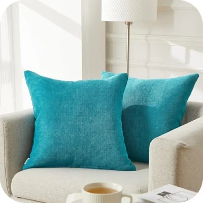 Afbeelding van Topfinel Kussensloop 40 x cm, set van 2 stuks, wollig chenille, decoratie, woonkamer, kussenslopen, bankkussen, decoratief kussen, knuffelkussen, sierkussen voor bank, bed, tuin, balkon, outdoor