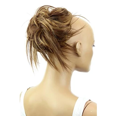 Afbeelding van CAISHA XXL Haarstukje Haarwokkel Bruids Kapsel Opgestoken Volumineus Golvend Knoet Bruin Blond Mix G23F