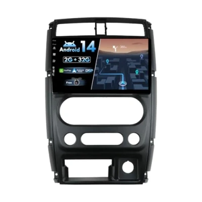 Afbeelding van JOYX Android 12 autoradio geschikt voor Suzuki Jimny 3 (2005 2019) draadloze Carplay + auto achteruitrijcamera gratis [2G 32G] IPS 9 inch 2 DIN DAB stuurbediening 4G WiFi BT