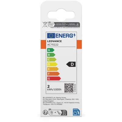 Afbeelding van OSRAM LED lamp Ster kaarsvorm B25 filament, 4000 K koel wit, 1,8 W, E14, helder, 250 lm, 15.000 uur, voor werkplekken, kroonluchters