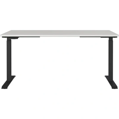 Afbeelding van Germania bureau 7908 581, in lichtgrijs/zwart, EL. hoogte verstelbaar, 160 x 120 80 cm (b h d)