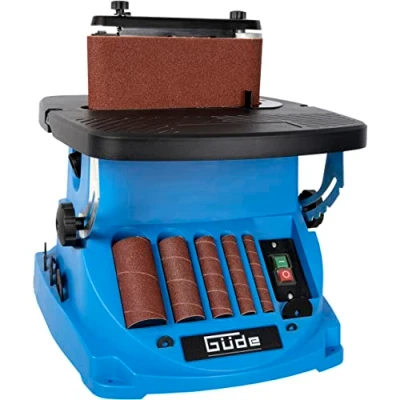 Afbeelding van Güde GSBSM 450 Spindel bandschuurmachine, W, 2000 1/min, oscillerend, voor binnen en buitenoppervlakken, zonder gereedschap, tafel traploos verstelbaar van 0 tot 45 graden, inclusief uitgebreide