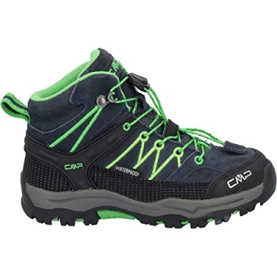 Afbeelding van CMP Rigel MID Trekking WP Unisex Bergschoenen voor kinderen, Maat: 32, Blue/gecko Leer en textiel