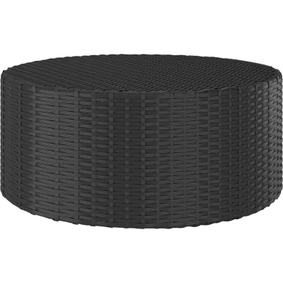 Afbeelding van Salontafel 68x68x30 cm poly rattan zwart