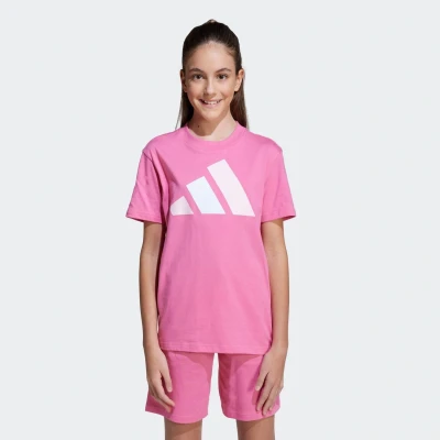 Afbeelding van adidas Performance Essentials Junior Unisex Tshirt print voor kinderen, Maat: 128, Pink fusion/clear pink/white