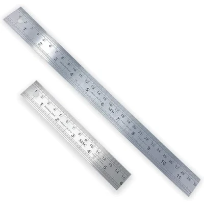 Afbeelding van MSC Roestvrij staal metaal onbreekbaar rechte rand metrische liniaal ideaal voor naaien (30 cm)