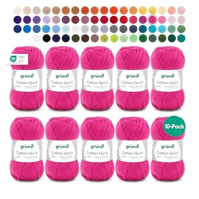 Afbeelding van Gründl Cotton Quick Uni Roze 5 bollen kleur: 128