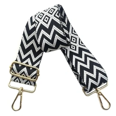 Afbeelding van Schouderriem voor tas, 5 cm, brede riem, schoudertas, verstelbaar, schouderriem, verwisselbare handtas met goudkleurige gesp, dames, doe het zelf, accessoires (zwart, 04